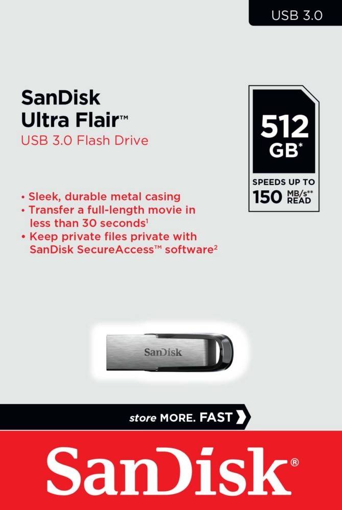 Sandisk USB 3.0 Stick 512GB SDCZ73-512G-G46