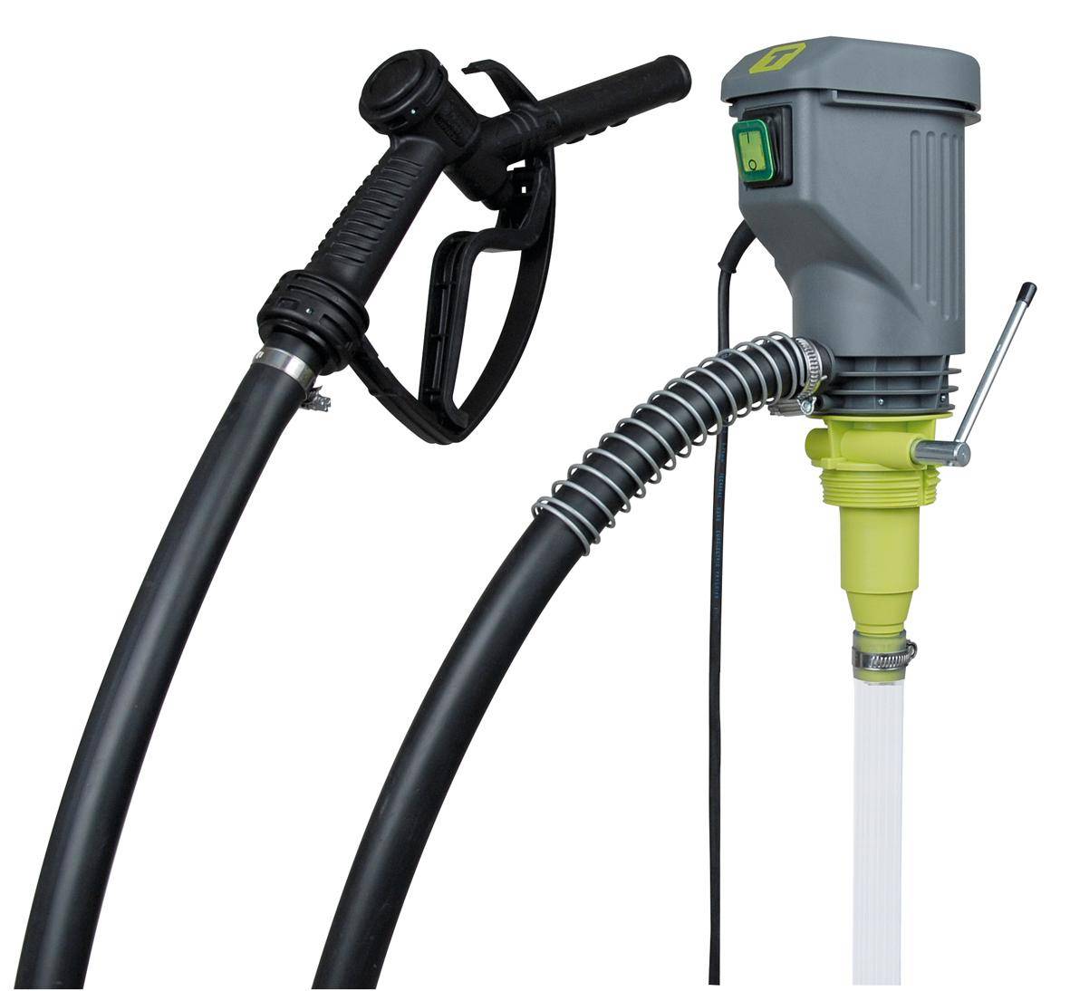 Elektro-Fasspumpen-Set,f. Diesel/Heizöl/Kühlerfrostschutz,max. Viskosität 20mPas,Förderleistung 34l/min,Tauch T 1600mm