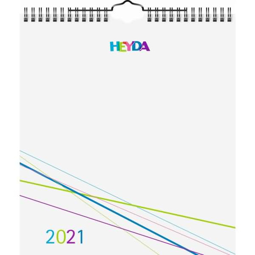 Bastelkalender 2021 21,5x24cm weiß/weiß