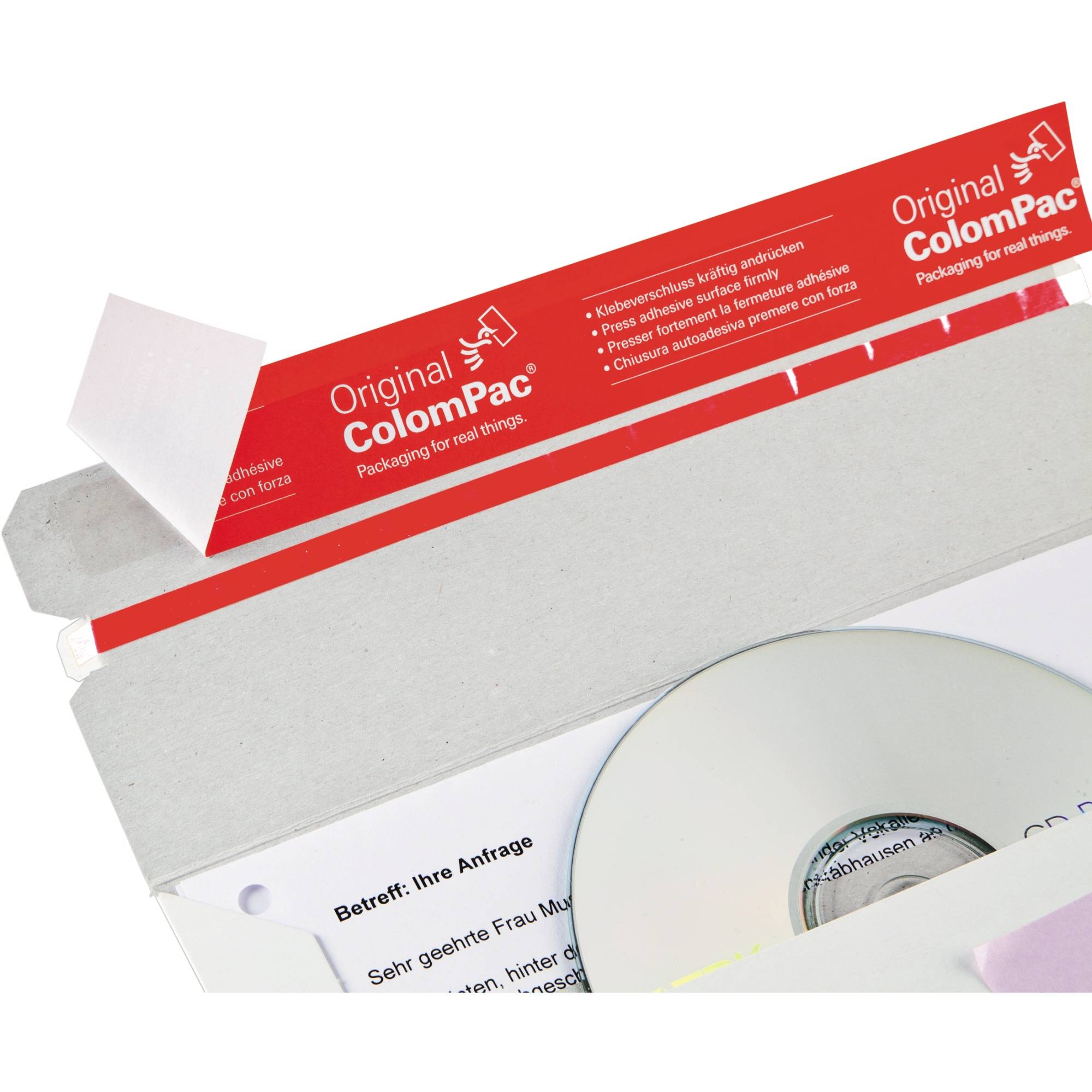 ColomPac Versandtasche Rigid CP 012.01 A5 Vollpappe weiß