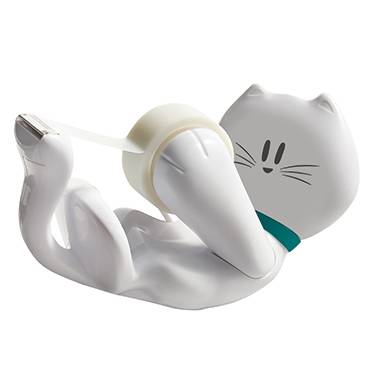 Scotch Handabroller Katze CAT-810 weiß +1xKlebeband Magic 19mmx8,89m