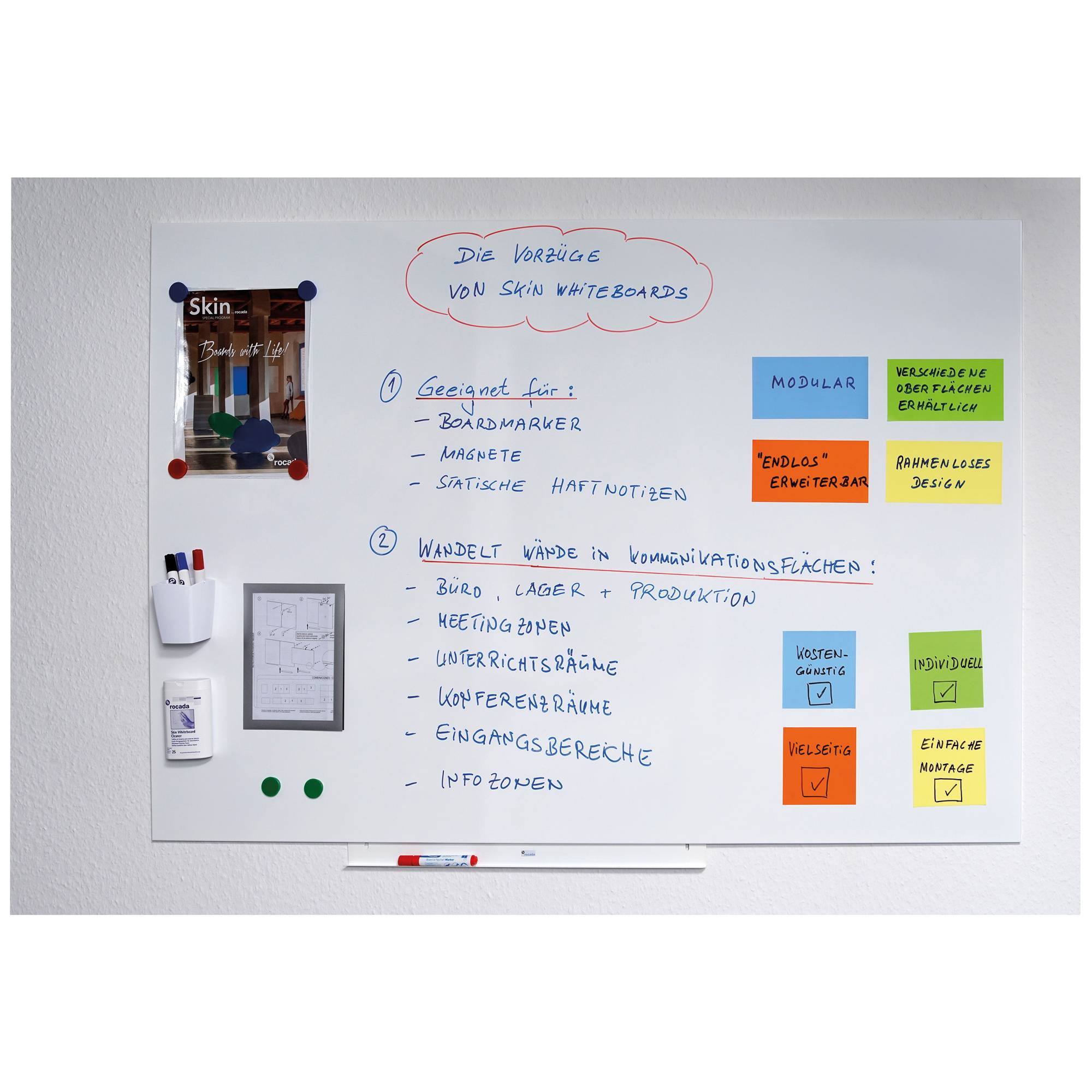 rocada Whiteboard Skin Pro RD 6521 150x100cm