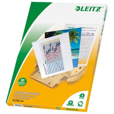 Leitz Laminierfolie 33819 DIN A3 80mic 100 St./Pack.