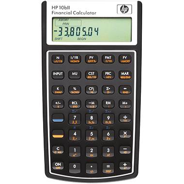 HP Taschenrechner 10 B II + NW239AA 12stellig Batterie sw