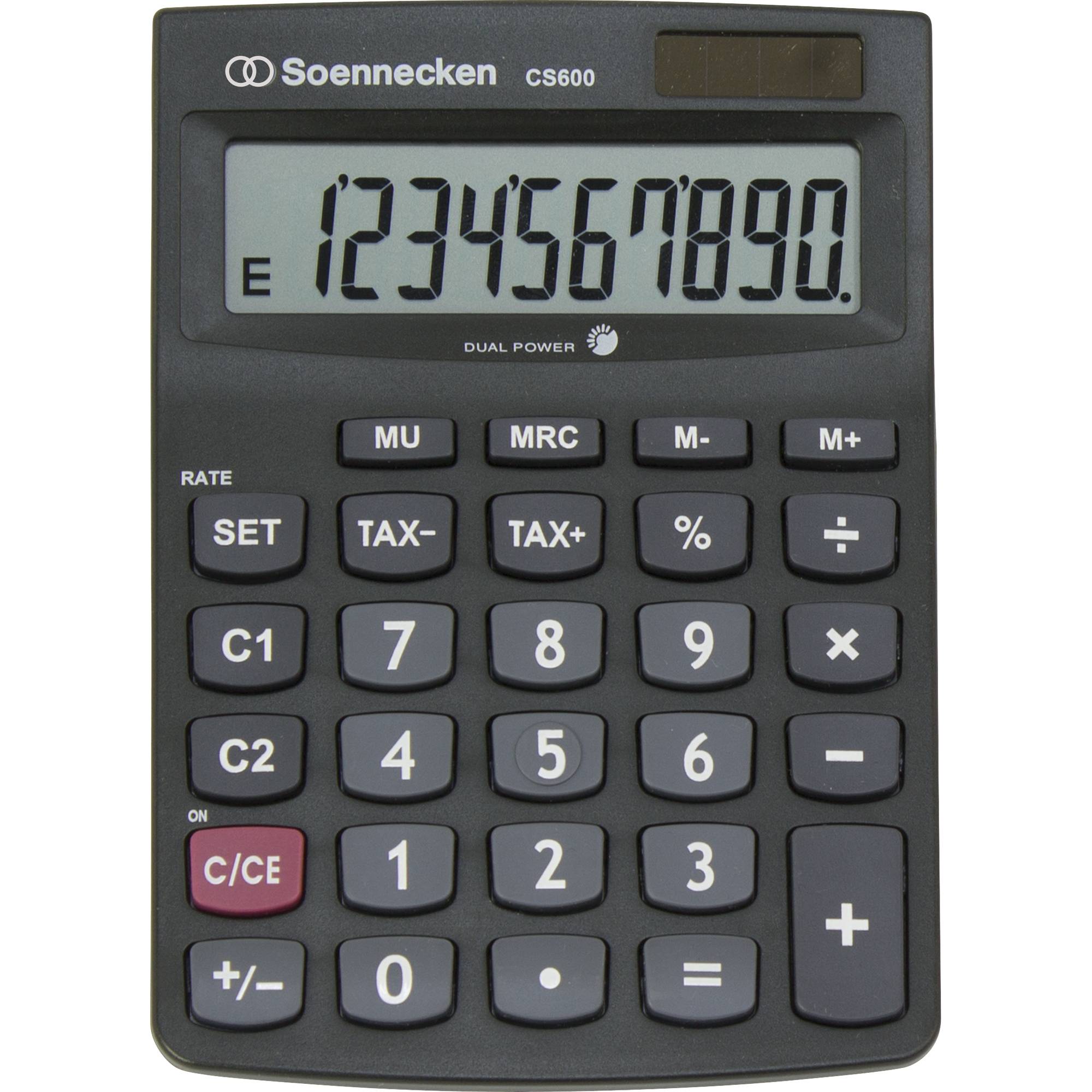 Soennecken Taschenrechner CS600 8661 schwarz