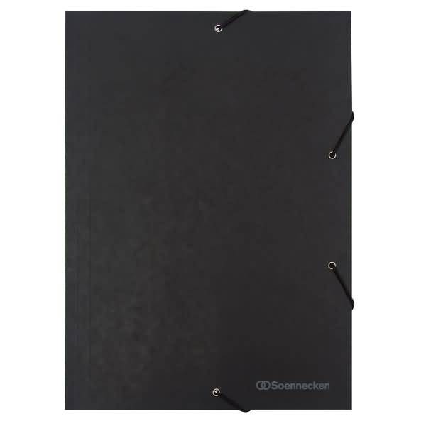 Eckspanner 1489 DIN A4 3 Klappen und Gummizug schwarz