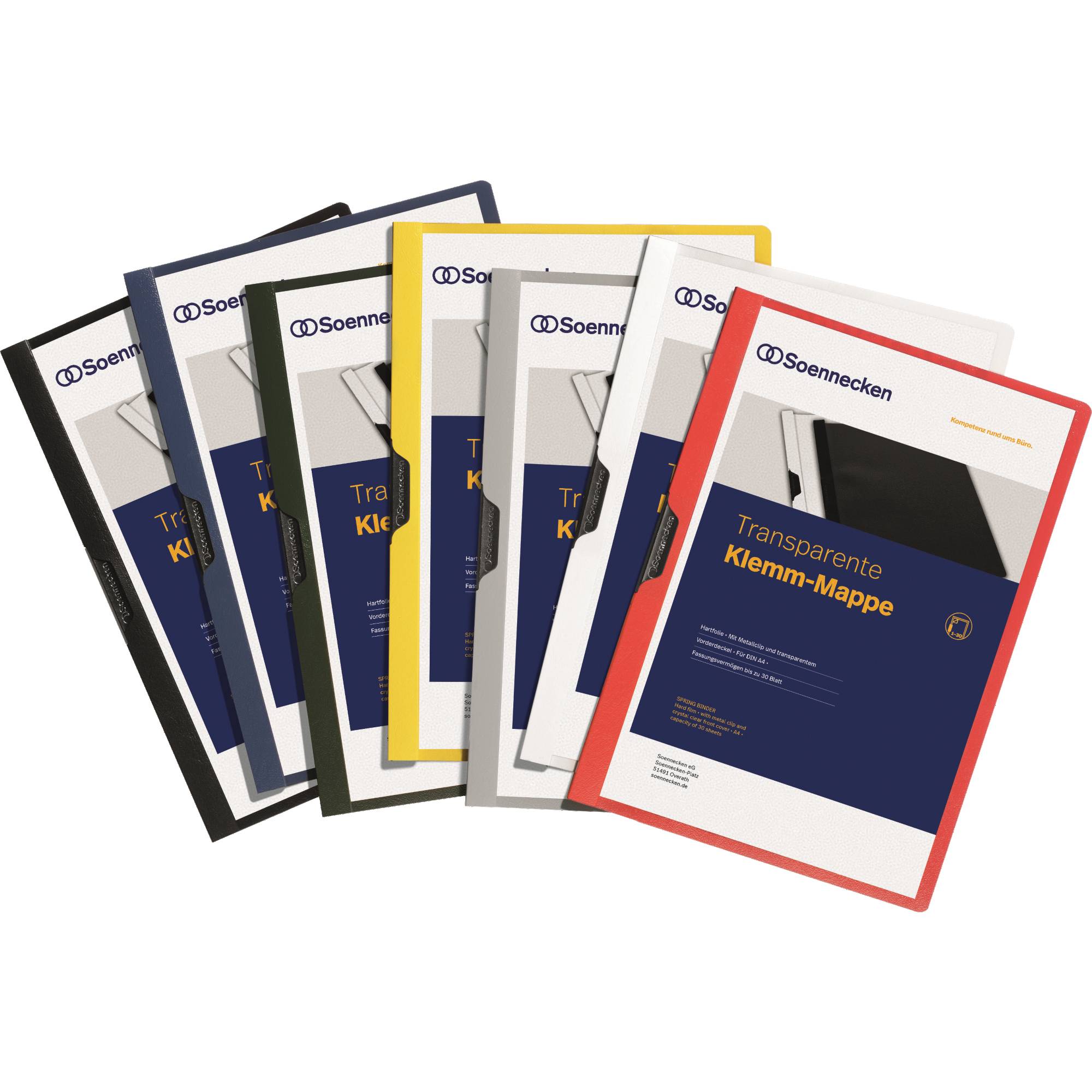 Soennecken Klemmmappe 3314 DIN A4 bis 30Blatt PVC weiß