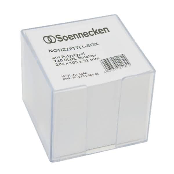 Zettelbox 5806 105x105x91mm transparent +Inhalt