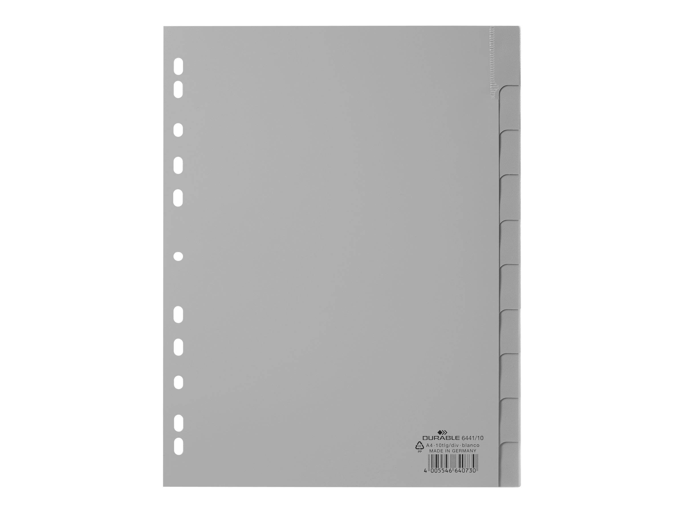DURABLE - Trennelement - 10 Teile - für A4 - mit Register
