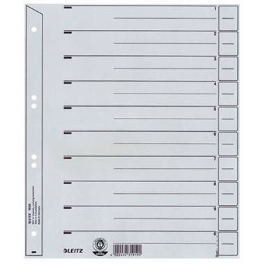 Leitz Trennblatt 16503085 DIN A4 grau 25 St./Pack.
