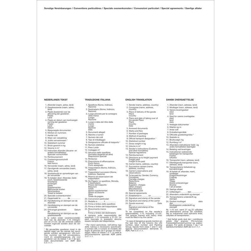 RNK Verlag Vordruck "Internationaler Frachtbrief (CMR)", SD