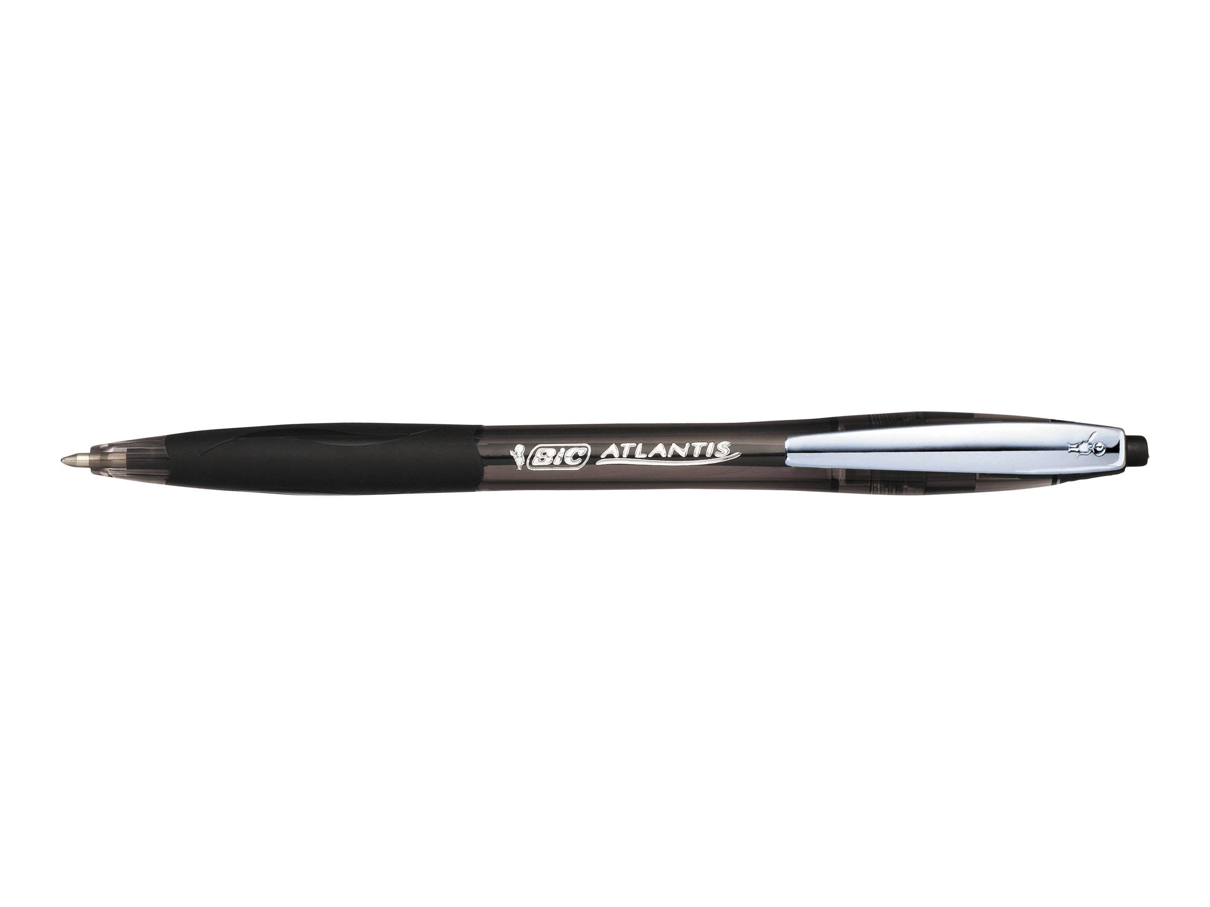 BIC ATLANTIS Soft - Kugelschreiber - Schwarz - ölbasierte Tinte - 1 mm - Mittel - verstellbar (Packung mit 12)