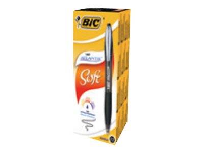 BIC ATLANTIS Soft - Kugelschreiber - Schwarz - ölbasierte Tinte - 1 mm - Mittel - verstellbar (Packung mit 12)
