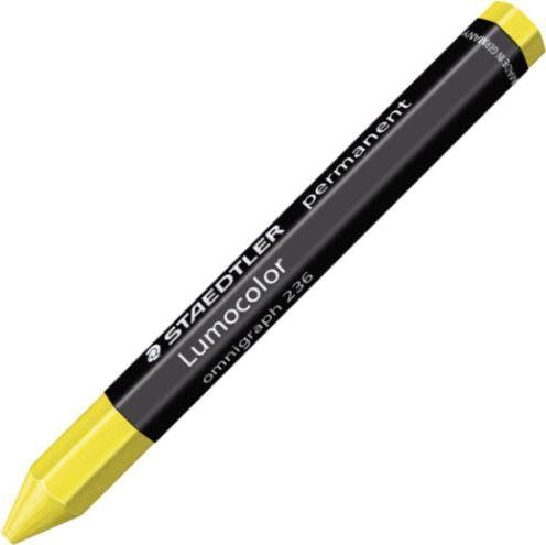 STAEDTLER Signierkreide Lumocolor permanent omnigraph, gelb Universalkreide, wasserfest, auch für nasses Holz,