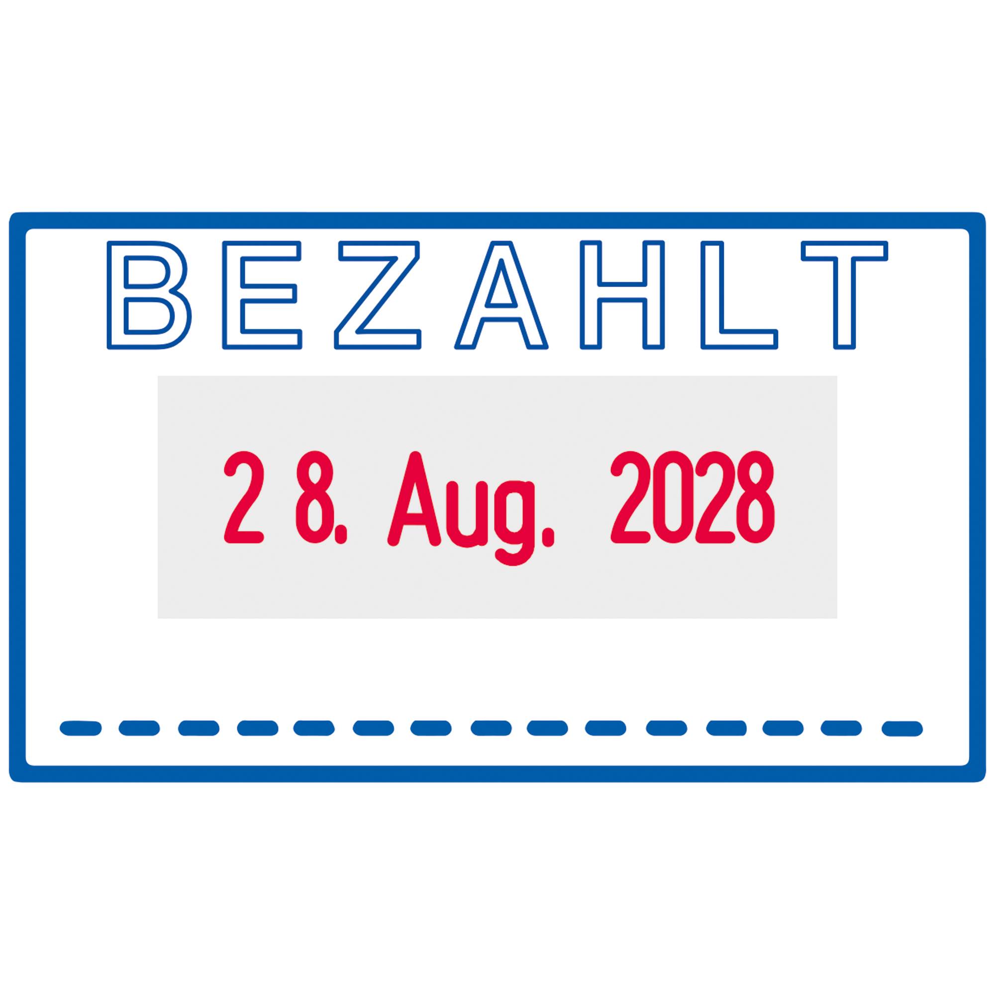 trodat Datumstempel Printy-Dater 64249 BEZAHLT Druck bl/rt