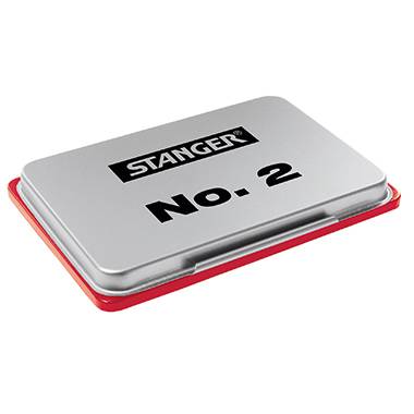 STANGER Stempelkissen No.2 01801303 7x11cm ohne Öl rot