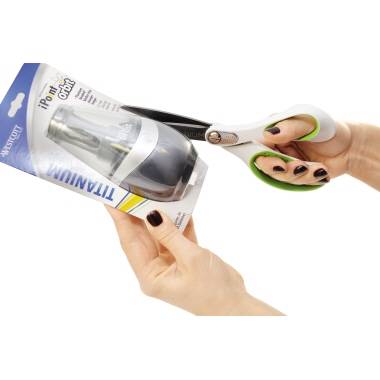 Westcott Schere Carbo Titanium E-16446 00 21cm lichtgrau/grün