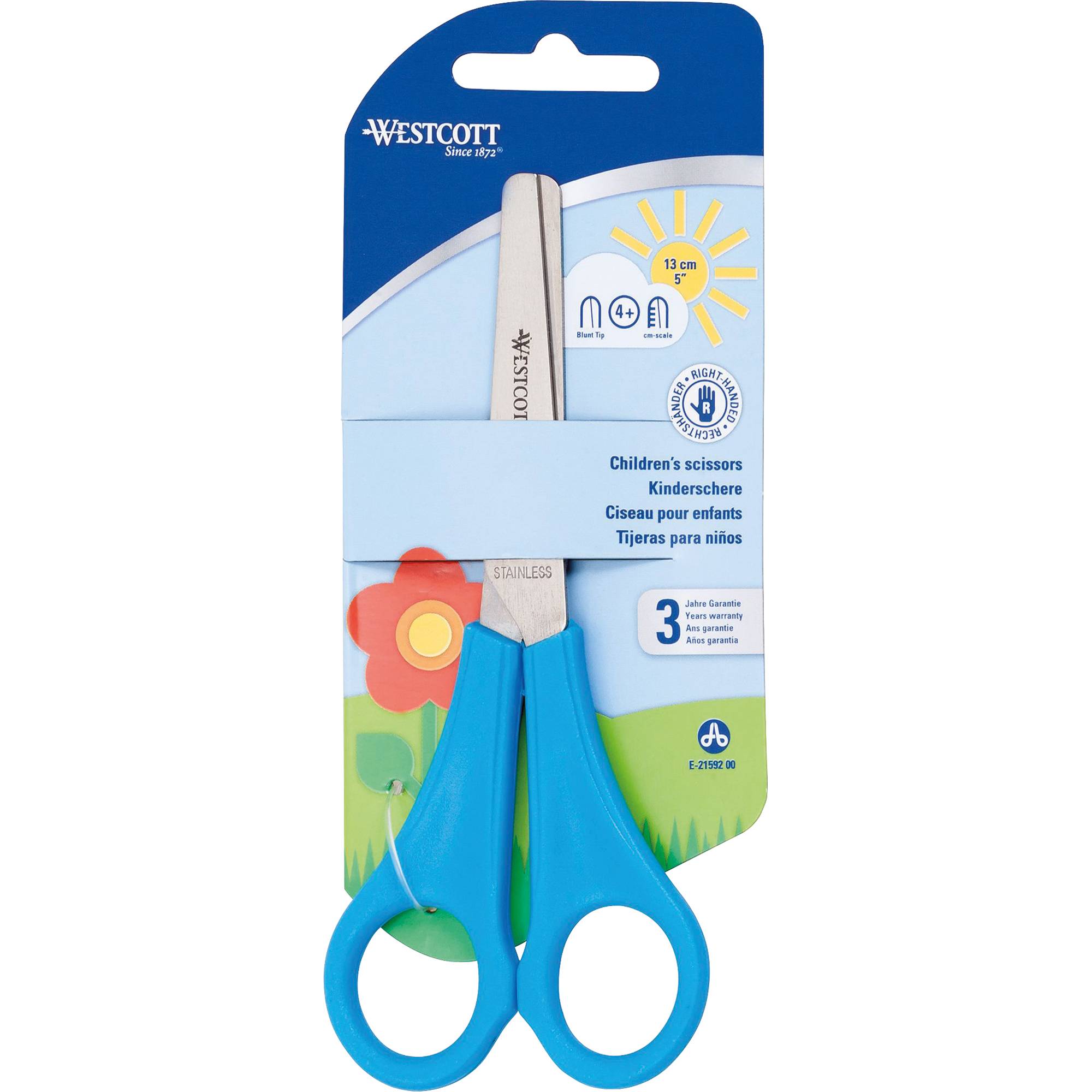 Westcott Kinderschere E-21592 00 13cm 5 Zoll rund hellblau