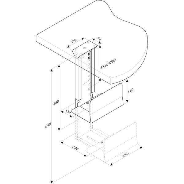 ROLINE - Secomp CS-10 - Halterung für Systemeinheit