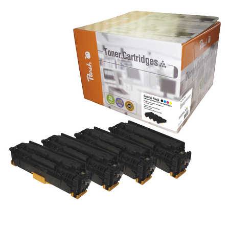 Peach Combi-Pack - 4er-Pack - mit hoher Kapazität - Schwarz, Gelb, Cyan, Magenta - kompatibel - wiederaufbereitet - Tone