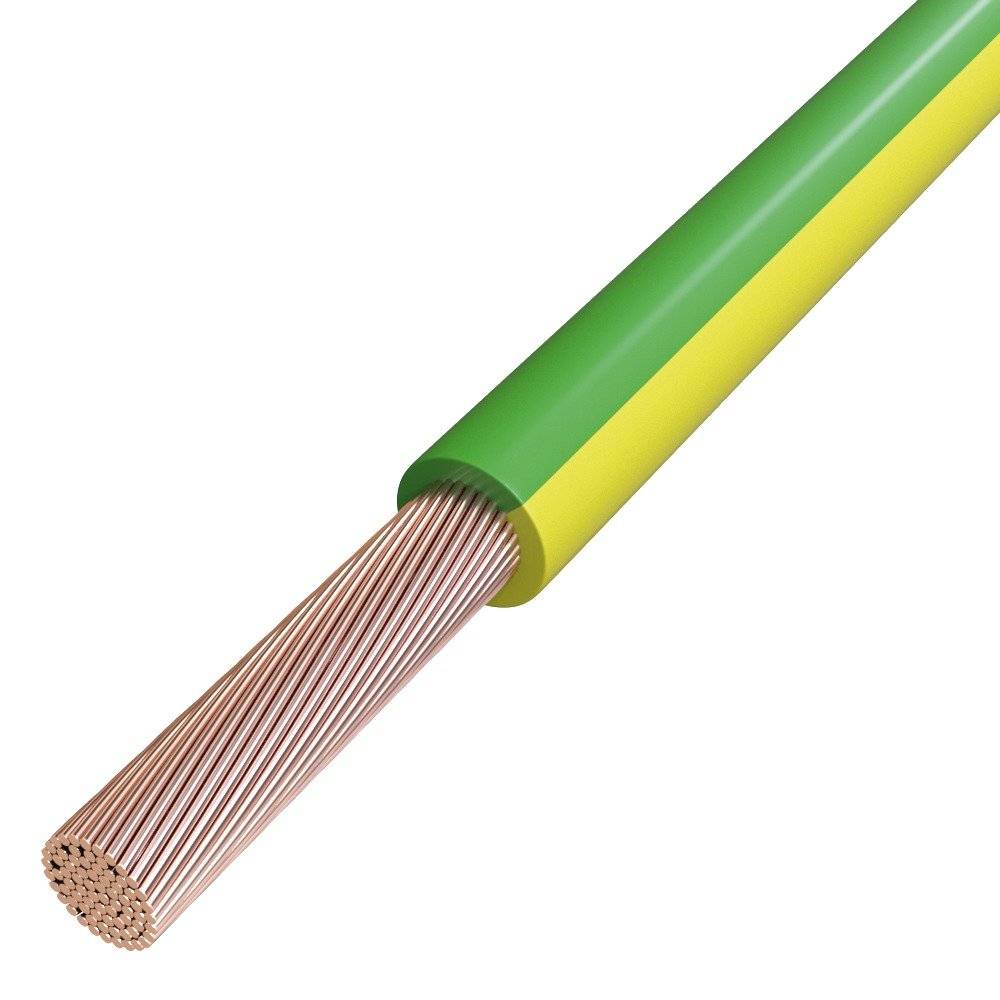PVC-Aderleitung 1 gn/ge Ring 100m Eca H05V-K 1 gn/ge/R100 Kl.5