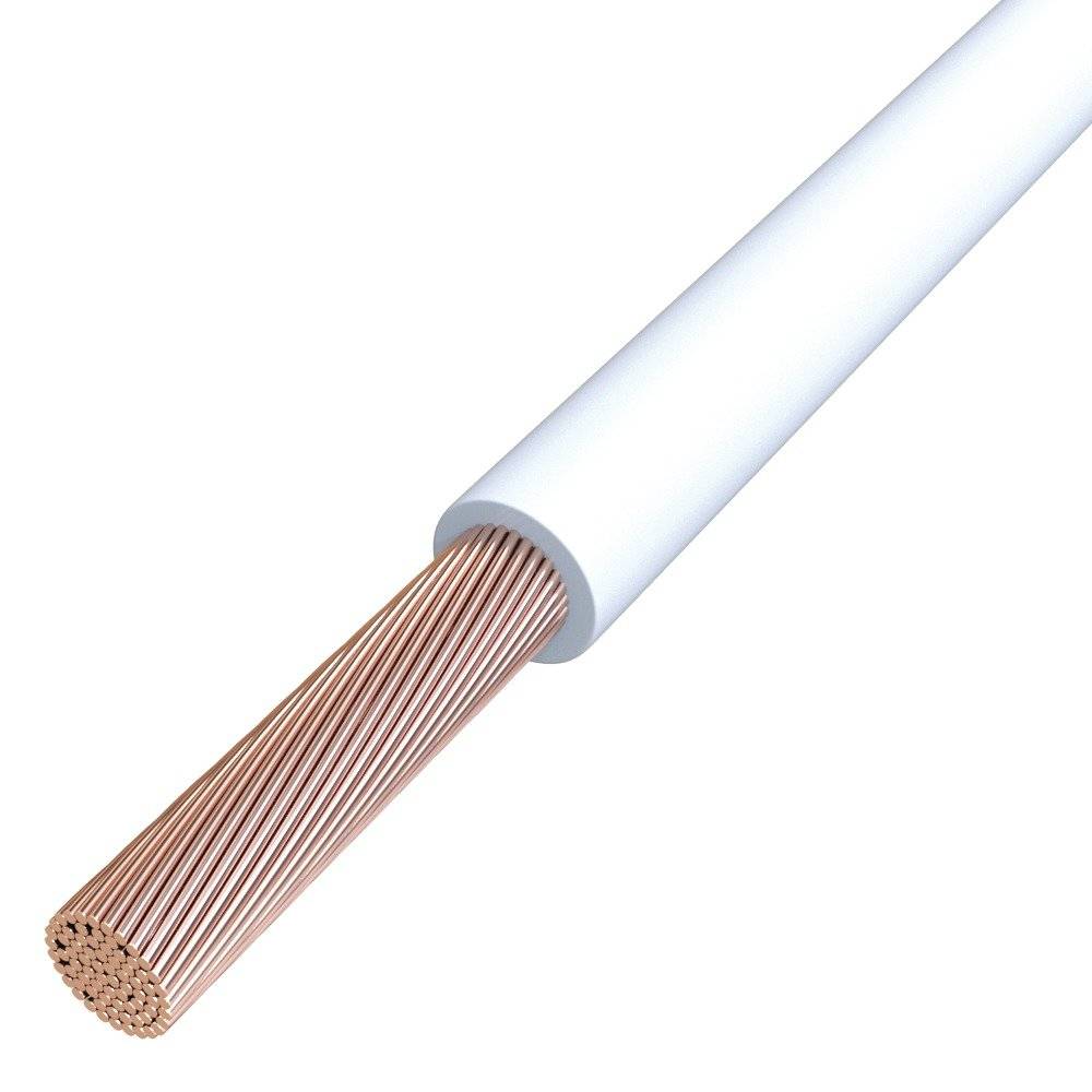 PVC-Aderleitung 1,5 weiß Ring 100m Eca H07V-K 1,5 WS/R100 Kl.5