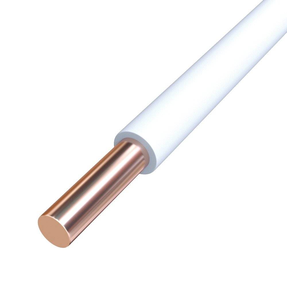 PVC-Aderleitung 1,5 weiß Ring 100m Eca H07V-U 1,5 WS/R100 Kl.1