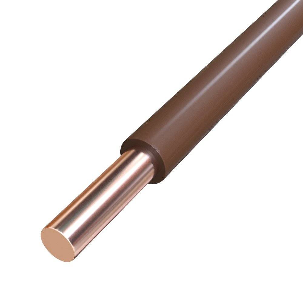 PVC-Aderleitung 2,5 br Ring 100m Eca H07V-U 2,5 BR/R100 Kl.1