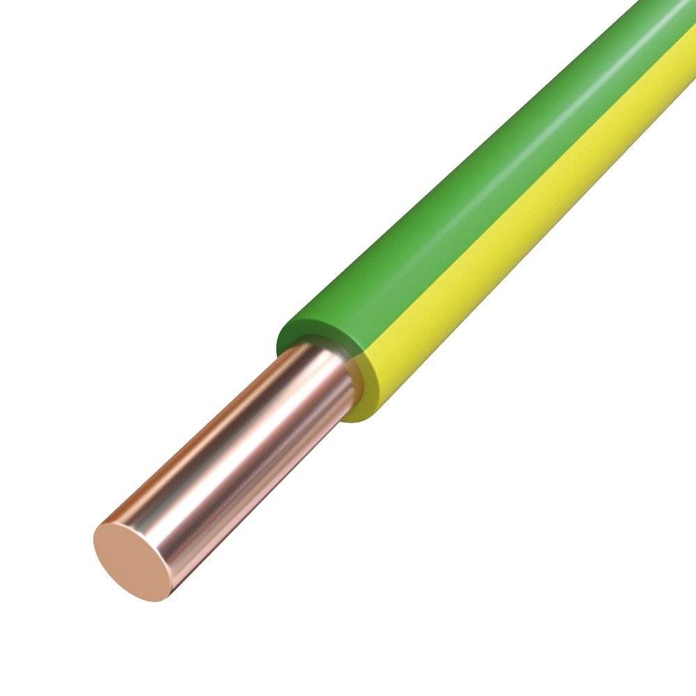 PVC-Aderleitung 6 gn/ge Ring 100m Eca H07V-U 6 gn/ge/R100 Kl.1