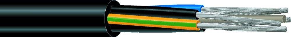 Gummischlauchleitung 4G0,75 sw Fca H05RR-F 4G0,75 SW/TR500 Trommel 500m rnd Farbe