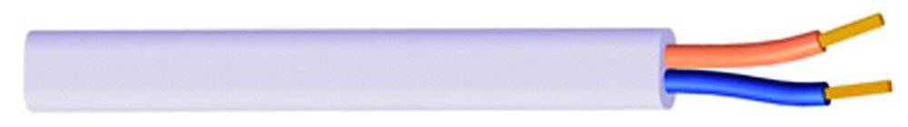 PVC-Schlauchleitung 2x0,75 weiß Ring 100m H03VVH2-F 2x0,75 WS/R100 Eca rnd Farbe