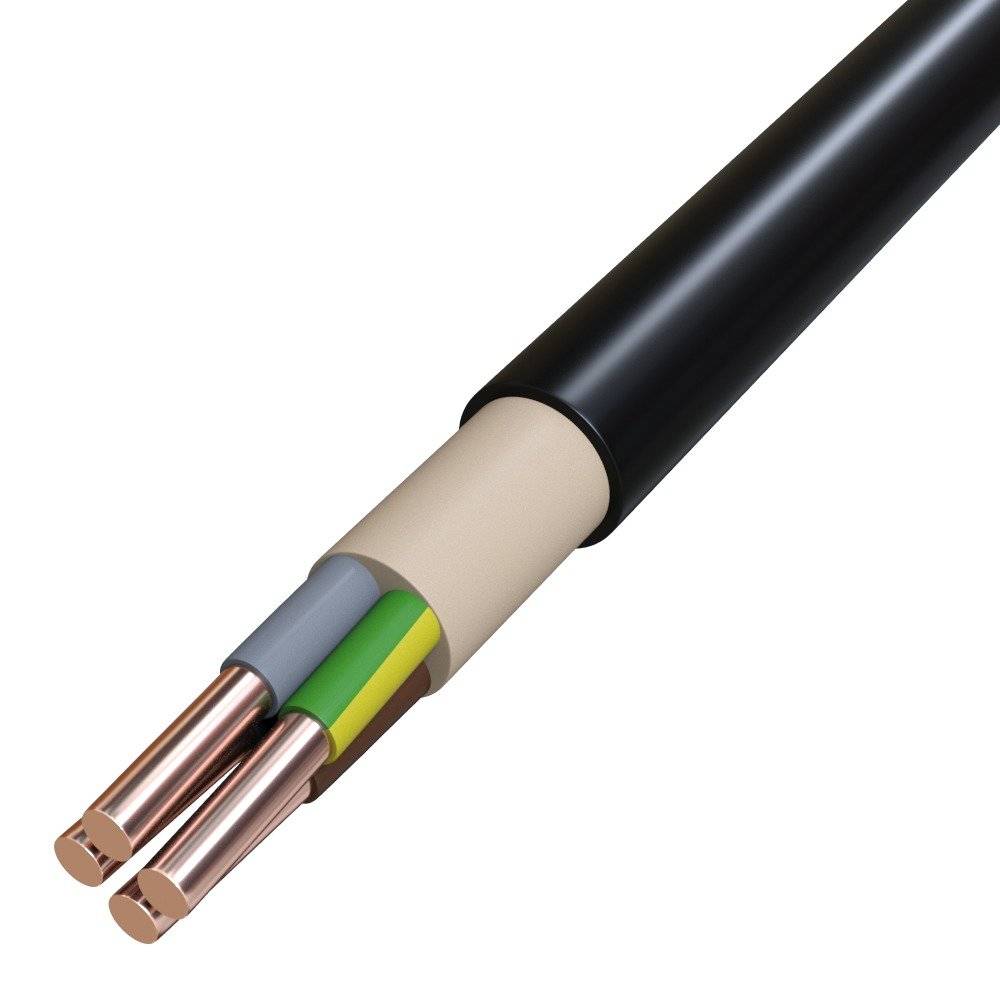 Starkstromkabel Eca 4x16RE sw Cu NYY-J 4x16RE SW/TR500 TR500