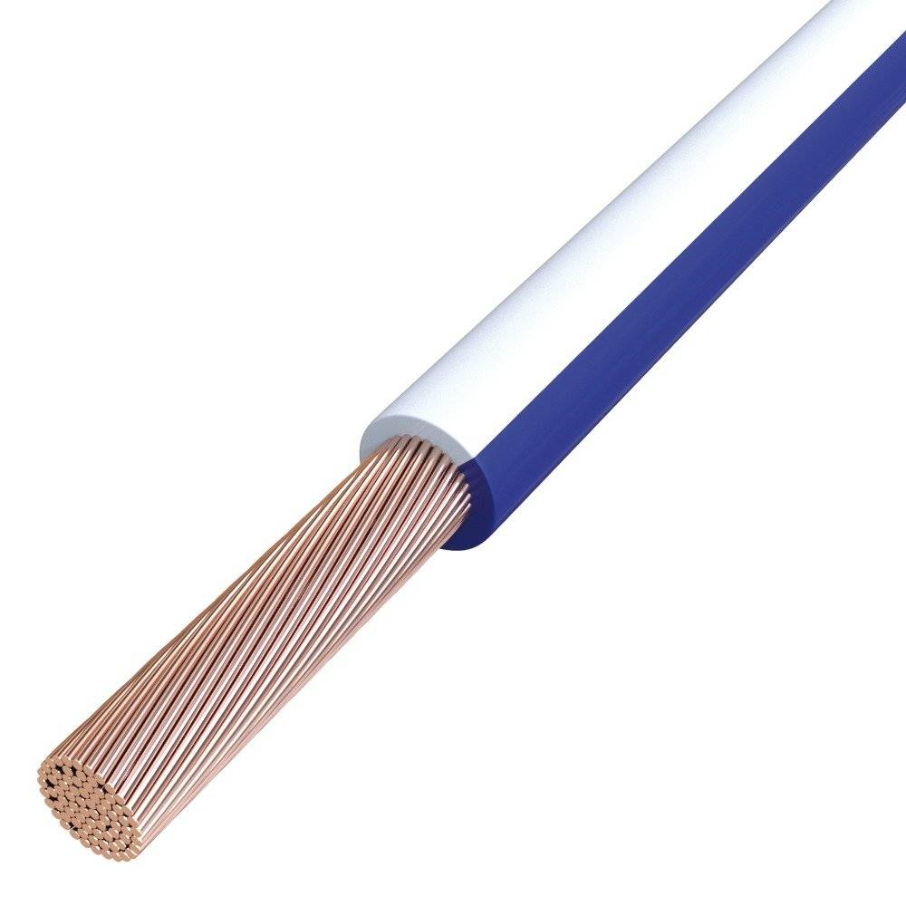 PVC-Aderleitung 0,5 ws/dbl R100 H05V-K 0,5 DBL/WS/R100 Eca Kl.5