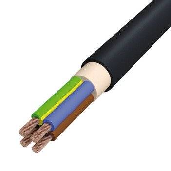 Gummischlauchleitung 4G0,75 sw Eca H05RN-F 4G0,75/TR500 TR500 rnd Farbe