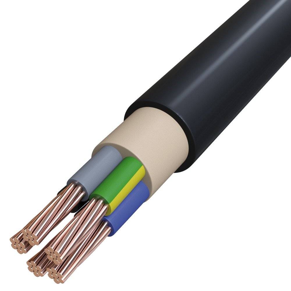 Starkstromkabel Eca 5x10RM sw Cu NYY-J 5x10RM SW/TR500 TR500