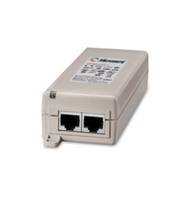 Beiger Microsoft-Netzwerkadapter mit zwei Ethernet-Anschlüssen auf weißem Hintergrund dargestellt.