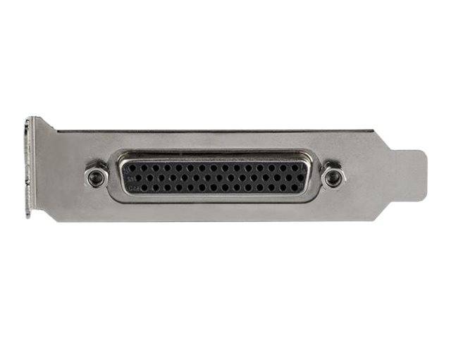 Computeranschlussfeld-Halterung mit weiblichem D-Sub-Anschluss, wahrscheinlich zum Verbinden eines Kabels mit einer PC-Karte oder einem Adapter.