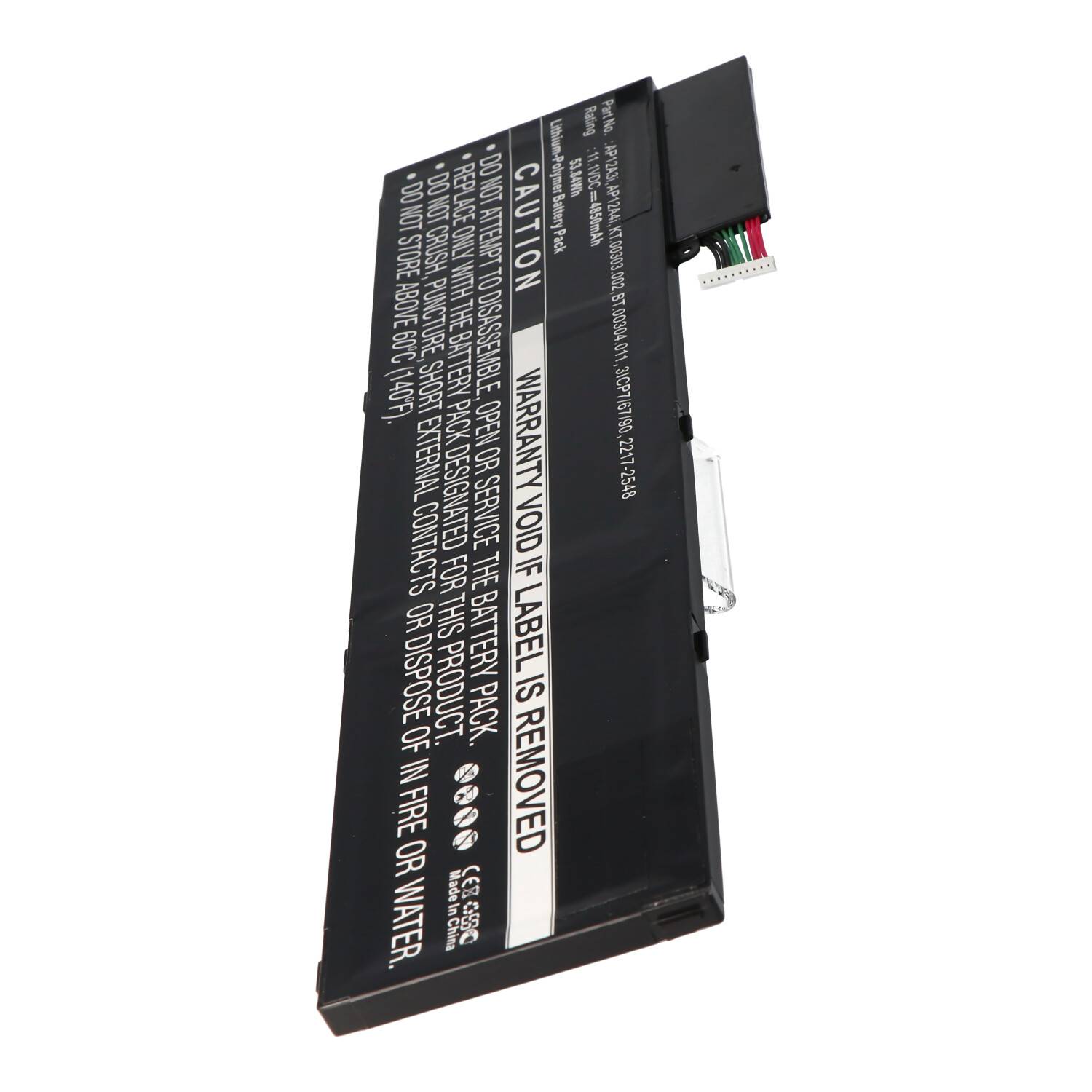 Nachbau Akku exakt passend für den Acer Akku AP12A3i Akkutyp Abmessungen 280x94x7,4mm