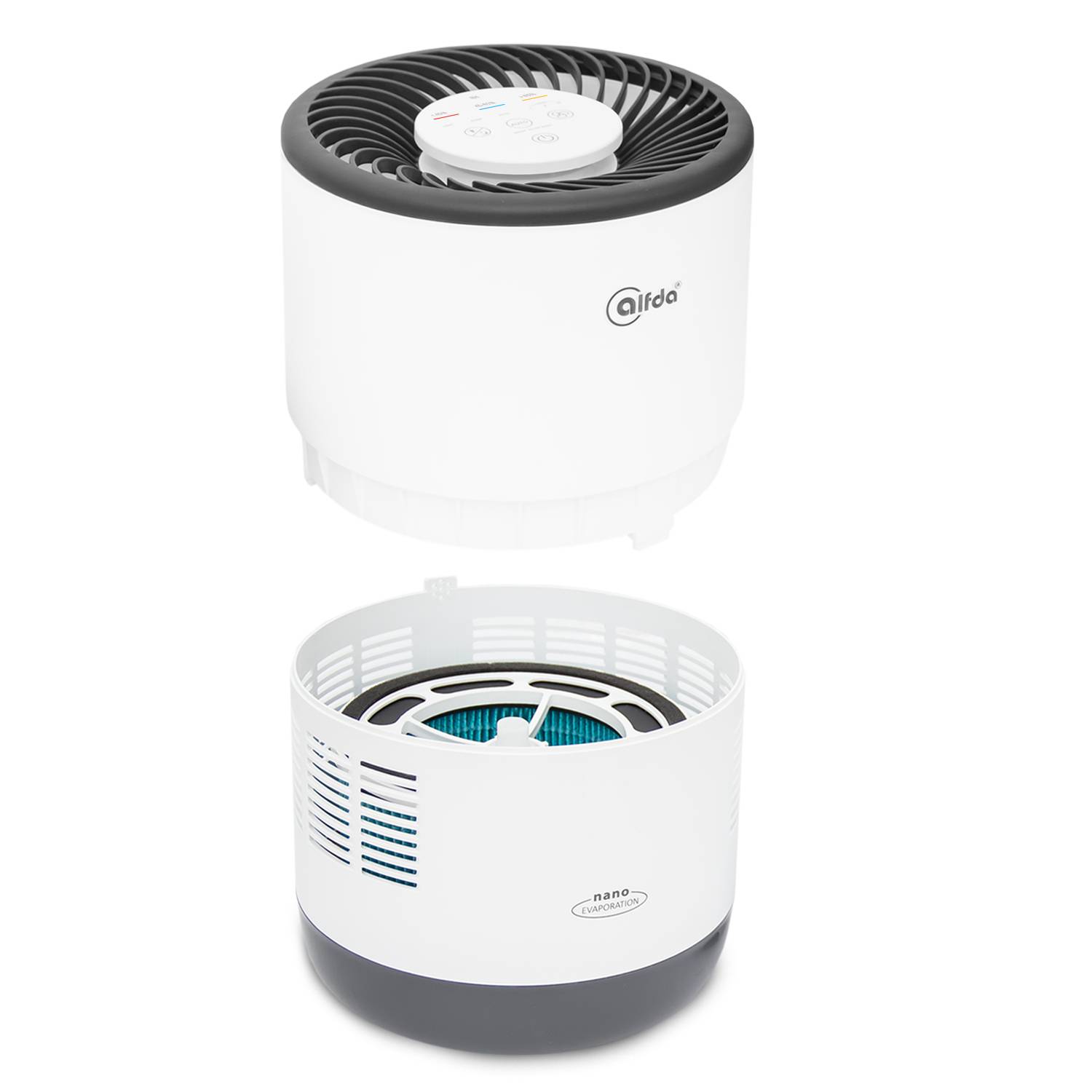 alfda ALB300 Luftbefeuchter mit hygienischer nanoEVAPORATION Technologie