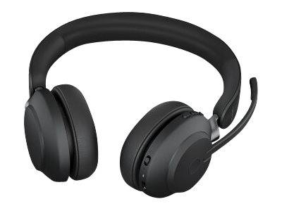 Jabra Evolve2 65 UC On Ear Headset Bluetooth® Stereo Schwarz Lautstärkeregelung, Batterieladeanzeige, Mikrofon-Stummschaltung