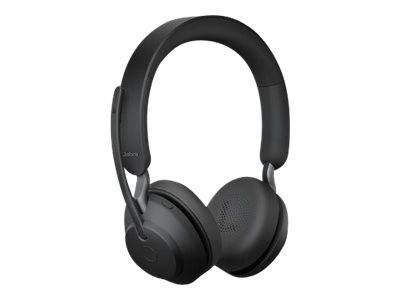Jabra Evolve2 65 UC On Ear Headset Bluetooth® Stereo Schwarz Lautstärkeregelung, Batterieladeanzeige, Mikrofon-Stummschaltung