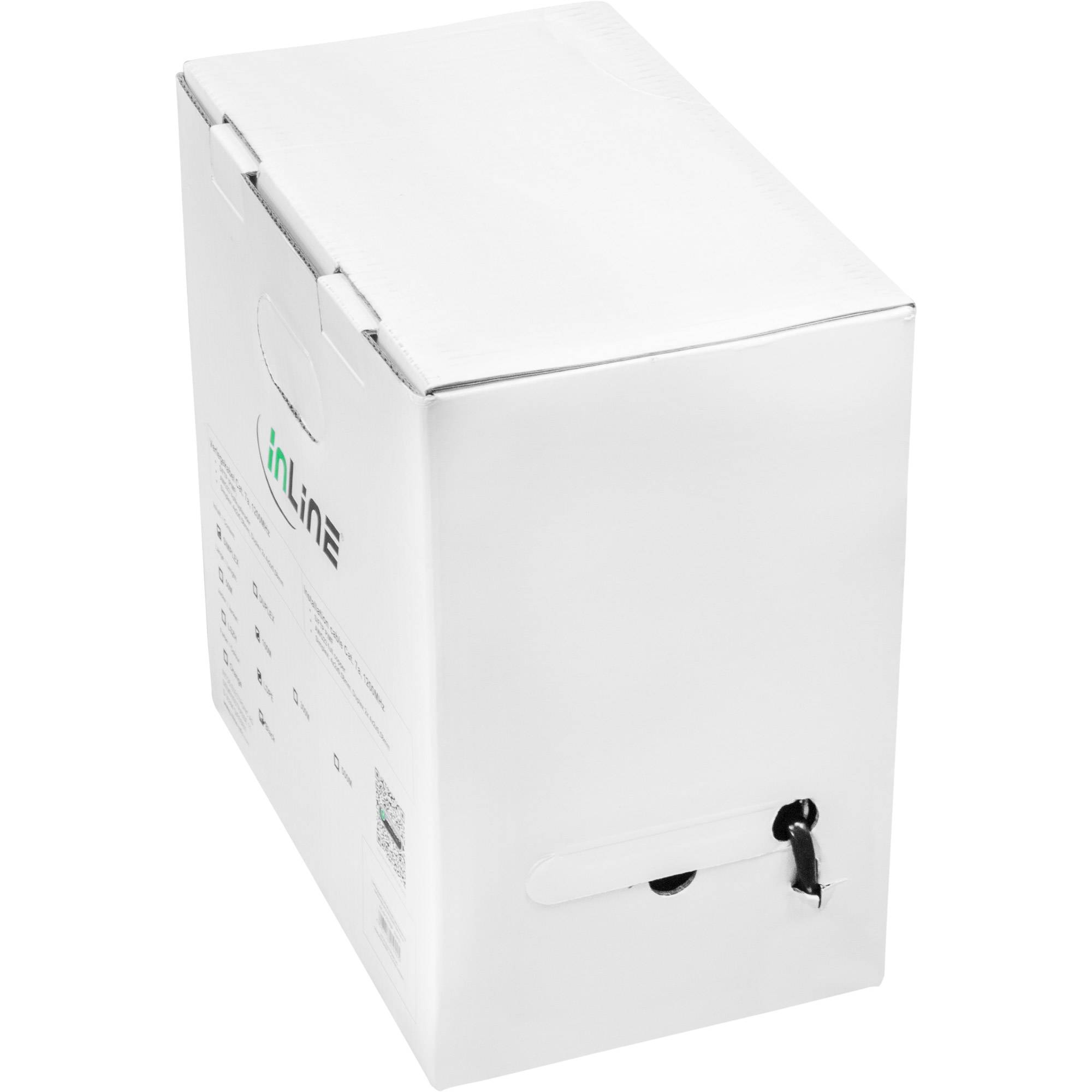 INLINE - Außen-Verl.-kab. Cat.7a - S/FTP (PiMF) 4x2x0,58 AWG23 - PE-Man. schw.,500m