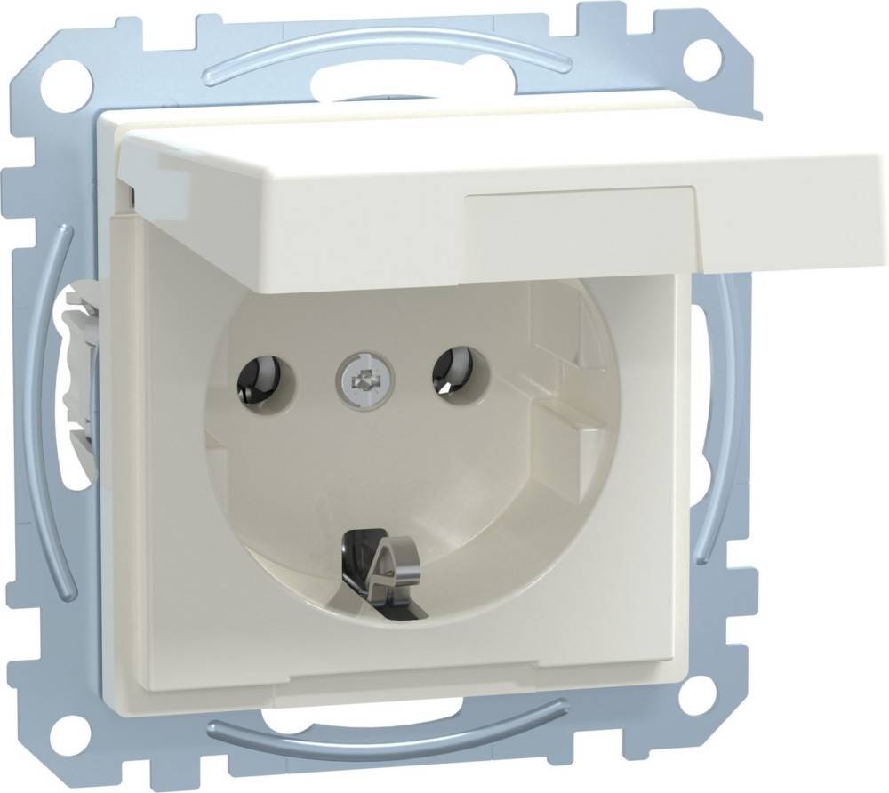 Merten SCHUKO-Steckdose pws/gl MEG2311-0319