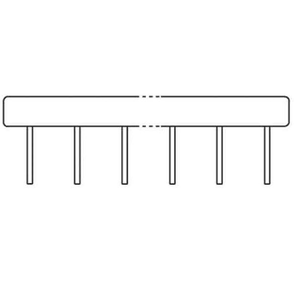 Einfache Linienzeichnung einer Raupe mit fünf Beinen, einem segmentierten Körper und ohne weitere Details.