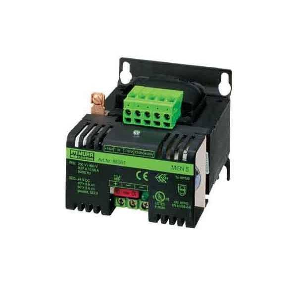 Eine kompakte elektrische Komponente in Grün und Schwarz mit Anschlüssen, die zur Steuerung elektrischer Schaltkreise dient. Enthält Herstelleretikett.