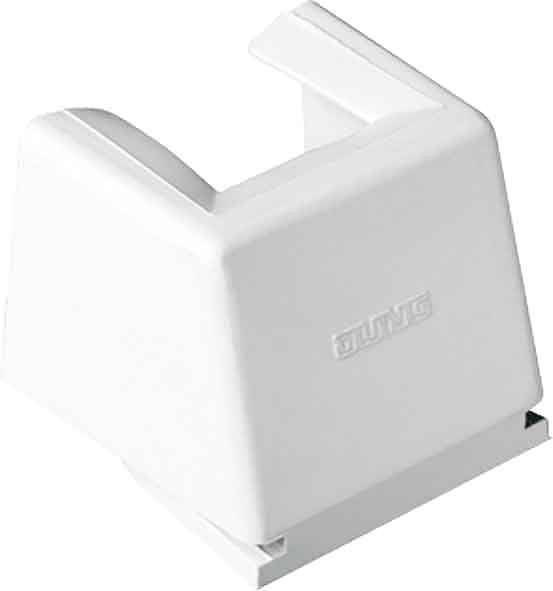Eine weiße, rechteckige Plastikabdeckung mit U-förmigem Design, auf dessen Oberfläche die Marke 'GuinG' eingeprägt ist.