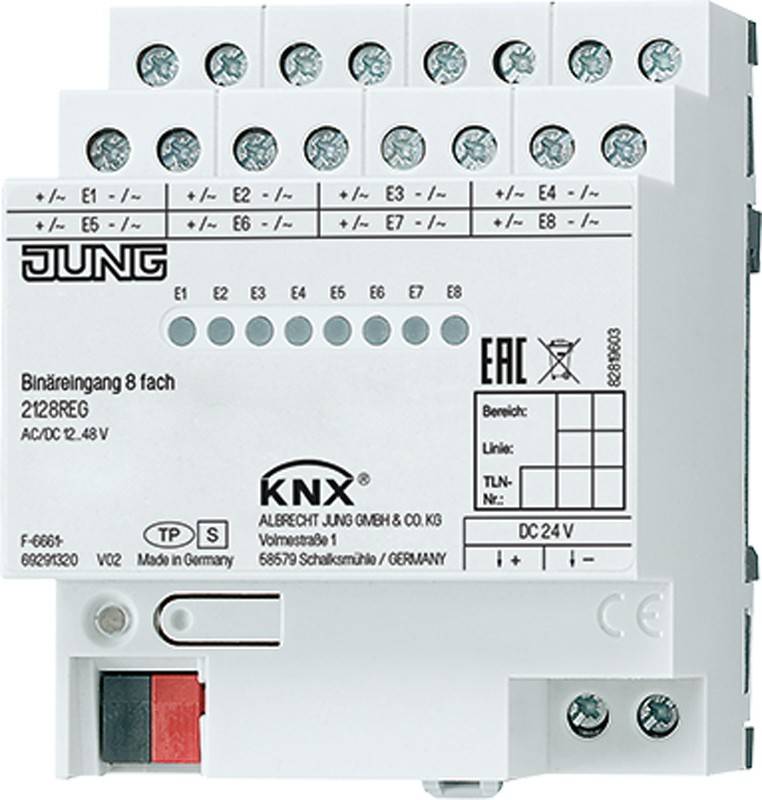 Jung KNX Binäreingang 8-fach 2128 REG