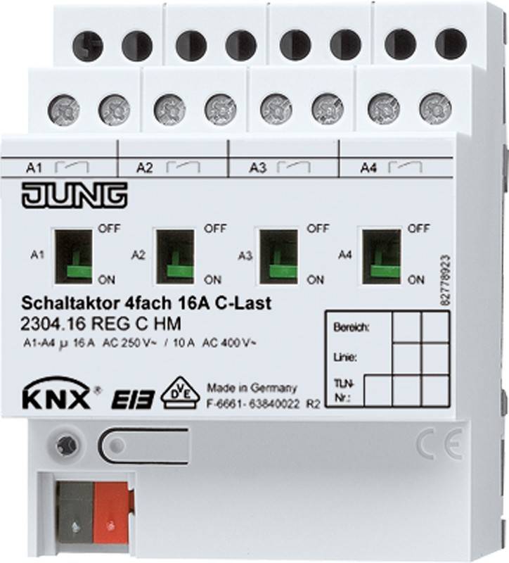 Jung KNX Schaltaktor 4-fach 2304.16 REGCHM