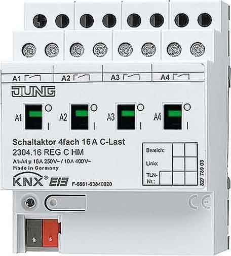Jung KNX Schaltaktor 4-fach 2304.16 REGCHM