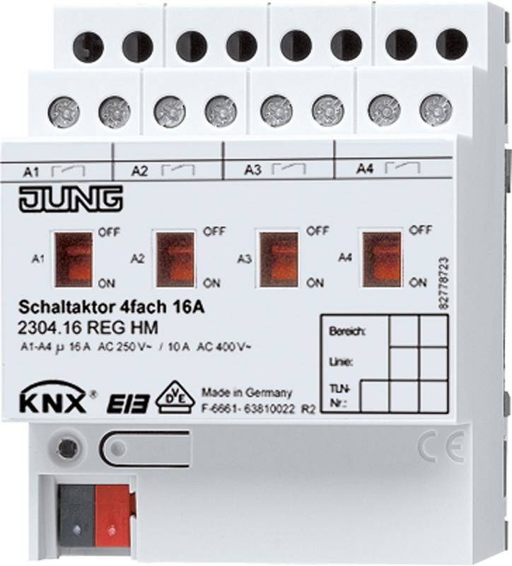 Jung KNX Schaltaktor 4-fach 2304.16 REGHM